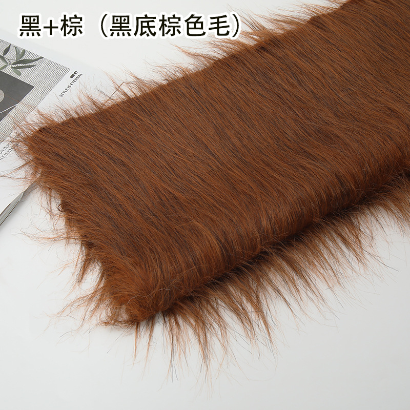 12 ''plush tela DIY caída de piel artificial de piel simulación de piel muñeca pelo bestia traje de piel larga tela de piel