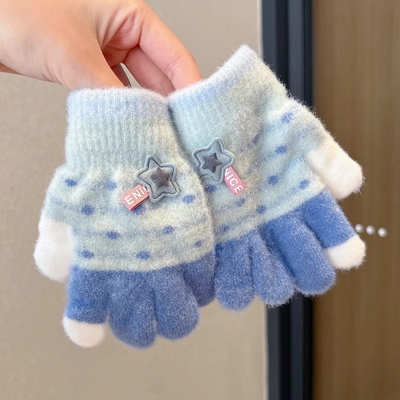 Guantes infantiles de invierno para niñas de invierno de cinco dedos para mujeres 2025 nuevos bebés calientes lindas niñas y niños