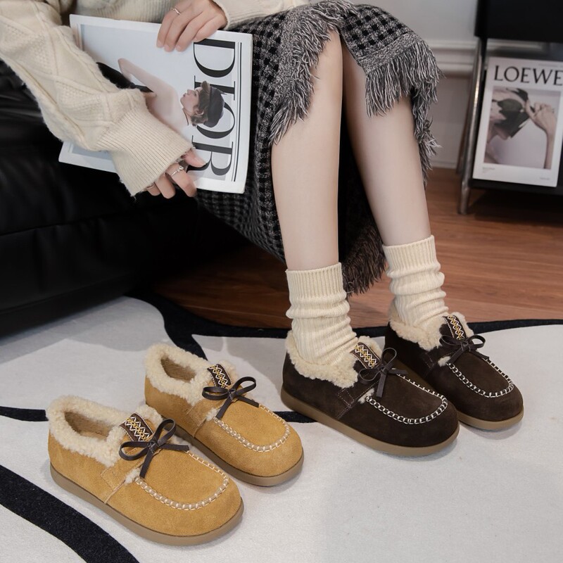 Winter Thick-Soled Fleece-Lined Birkenstock Shoes for Women 2025 New Warm Full-Wrap Birkenstock Cotton Shoes Furry Loafers Snow Boots Winter Thick-Soled Fleece-Lined Birkenstock Shoes for Women 2025 New Warm Full-Wrap Birkenstock Cotton Shoes Furry Loafers Snow Boots