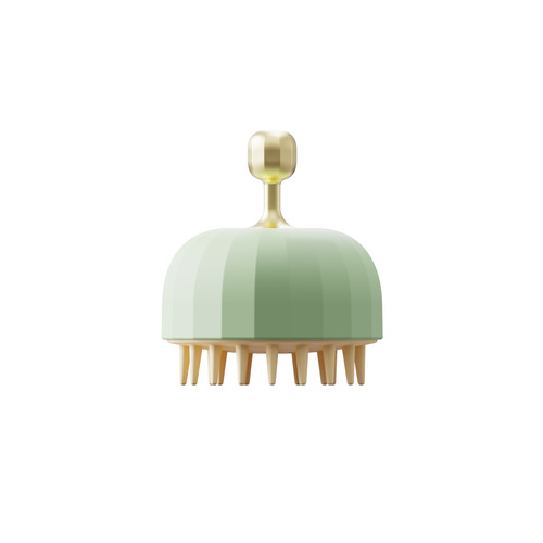 Light luxury silicone shampoo brush wall-mounted massage shampoo comb baby soft tooth scalp massage brush with base