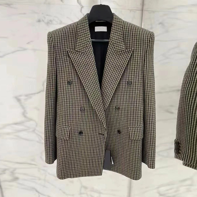 High-End British-Style Suit Jacket for Spring and Autumn 2026, New Model with Unique Design, Double-Breasted Casual Blazer for Women