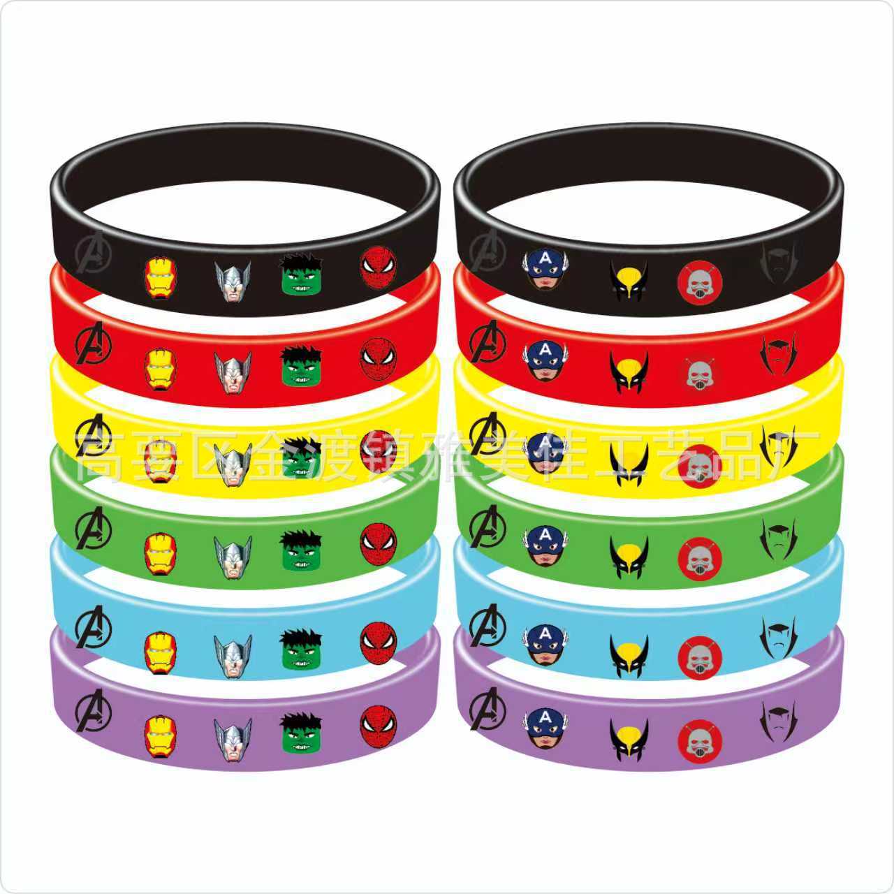 Suministro exclusivo transfronterizo de pulseras de silicona con dibujos animados, artículos pequeños transfronterizos, regalos para fiestas, pulseras de silicona con dibujos animados.