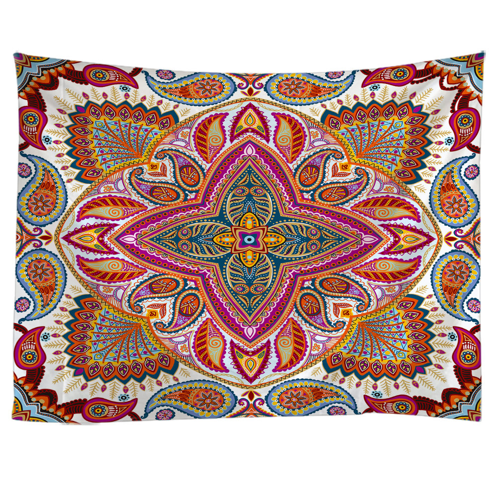 跨境挂毯曼陀罗系列印花家居挂毯壁挂沙滩巾沙滩坐毯wish亚马逊