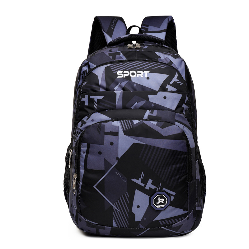 Venta al por mayor nueva mochila de nailon de gran capacidad bolso de computadora de camuflaje casual simple bolso escolar para estudiantes de secundaria Oxford para hombres