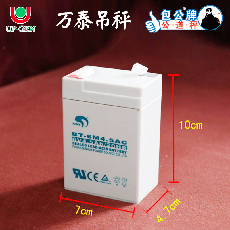 杭州万泰直视吊秤原装电池6V4.5AH,蓄电池，厂家正品直销，放心购