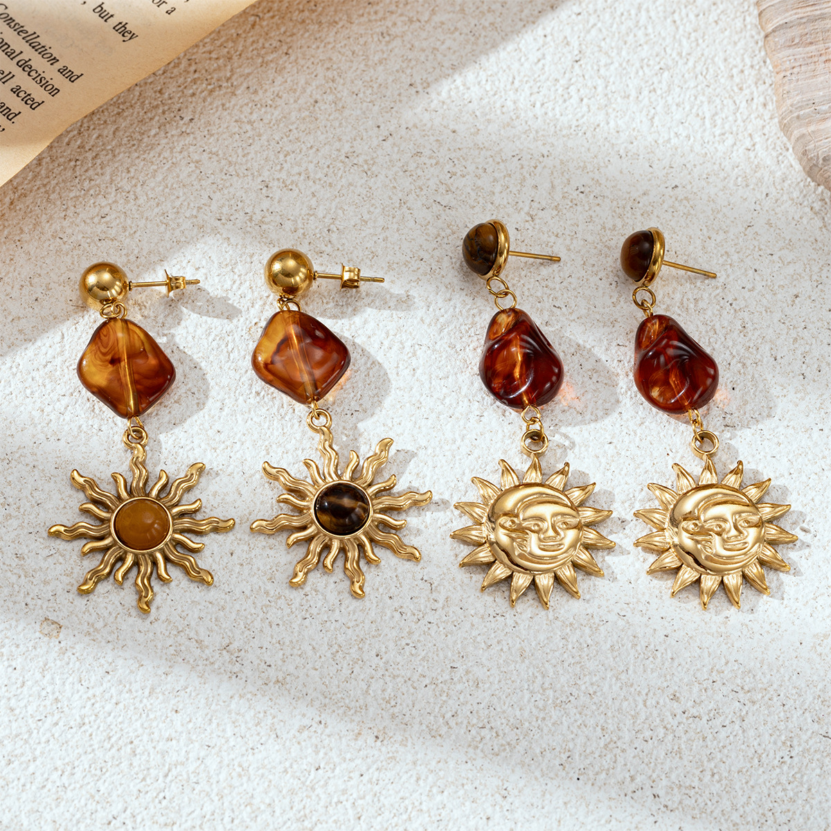 TENA Europa y los Estados Unidos pernos de acero inoxidable para mujeres no se desvanecen de moda universal pernos de acrílico sol lujosos nichos