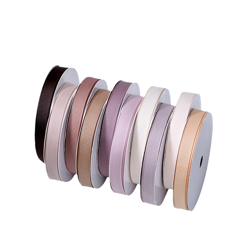 Cinta acanalada de color sólido de 0.9CM, pinza para el pelo, accesorio para el cabello, accesorios para prendas de vestir, serie color champán en stock, cinta acanalada de 3 puntos Yao Ming.