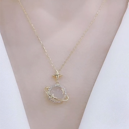 High-end Xingyue Myth Crystal Necklace for Women  New Trendy Temperament Fashion Internet Celebrity Short Clavicle Chain Necklace