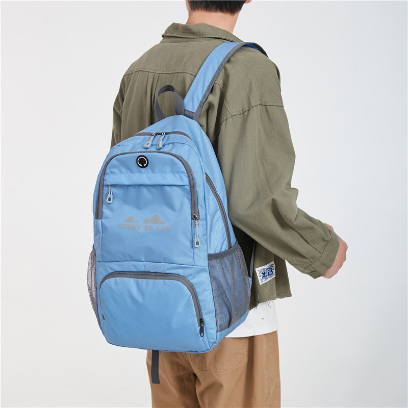 Bolsa de ocio deportivo al por mayor nueva mochila plegable ligera bolsa de almacenamiento de viaje de ocio gran capacidad mochila al aire libre