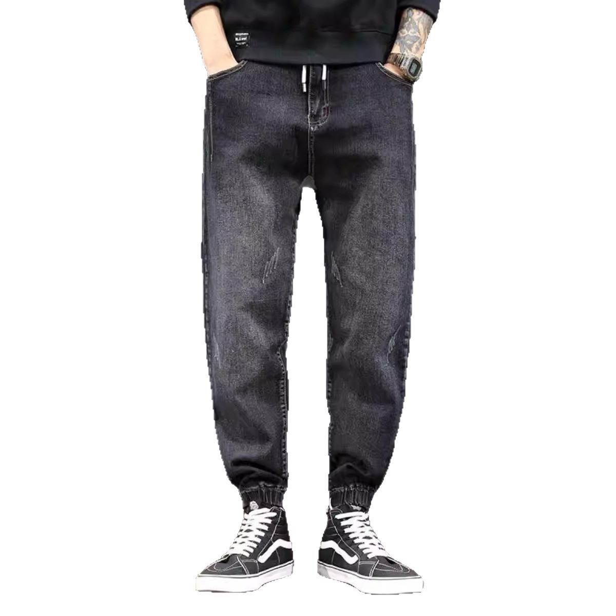Jeans de tamaño extra, ropa casual para hombres, pantalones largos para hombres gordos, pantalones de estilo coreano, pantalones de Harlan, pantalones de hombre.