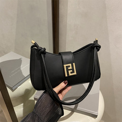法国质感流行包包洋气新月包女2025新款潮纯色法式小众手提斜跨包