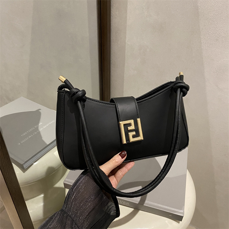 法国质感流行包包洋气新月包女2025新款潮纯色法式小众手提斜跨包|undefined