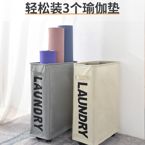 Oxford cloth single grid dirty clothes basket clothing storage box can be used to store sundries in the bedroom.