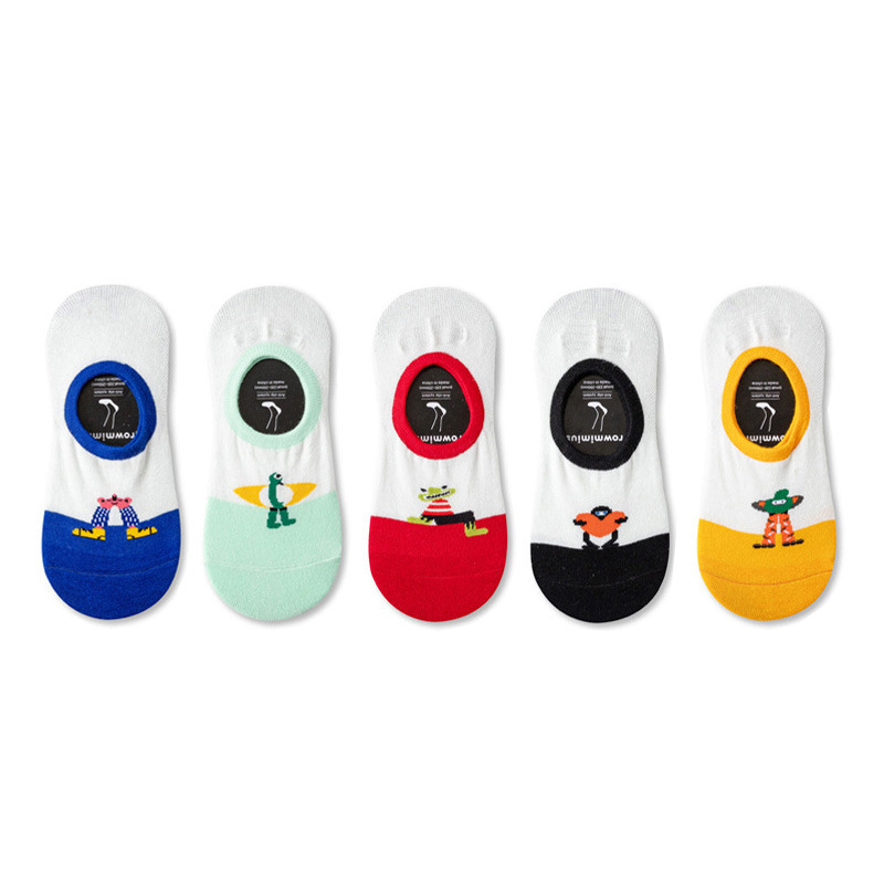 Nuevo estilo coreano original pequeño monstruo calcetines invisibles personalidad moda calcetines ins dulce barco Calcetines hombres y mujeres calcetines invisibles