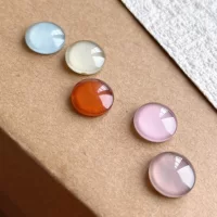 15mm Круглый маникюр стеклянная карточка цвета фасоль прозрачный кусок ногти круглая наклейка крышка для бутылок Классификация Стеклянная пластина