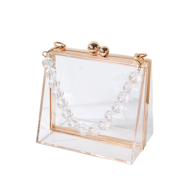 Bolso transparente acrílico bolso creativo de la cena nueva cadena desmontable transfronteriza bolso de embrague de las mujeres