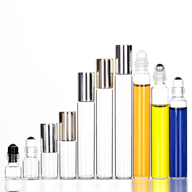 glass transparent rollerball cosmetic perfume