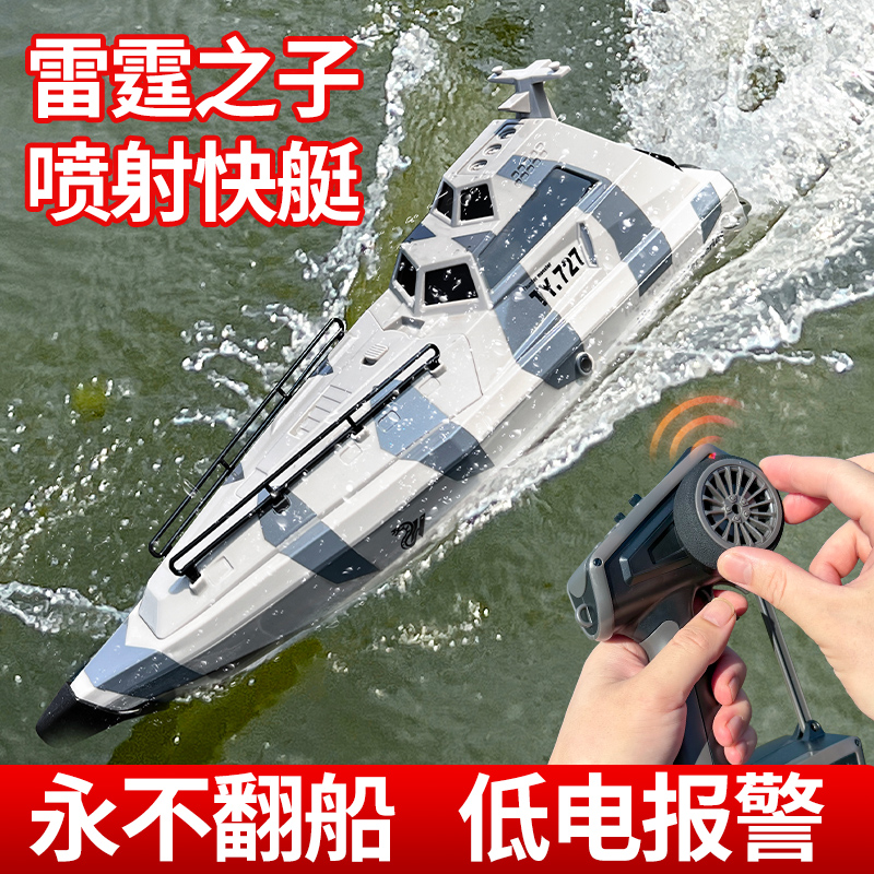 Cross-Border Remote Control Boat Charging Remote Control Speedboat Simulation Racing Water Toy Boat Model Boy's Birthday Gift