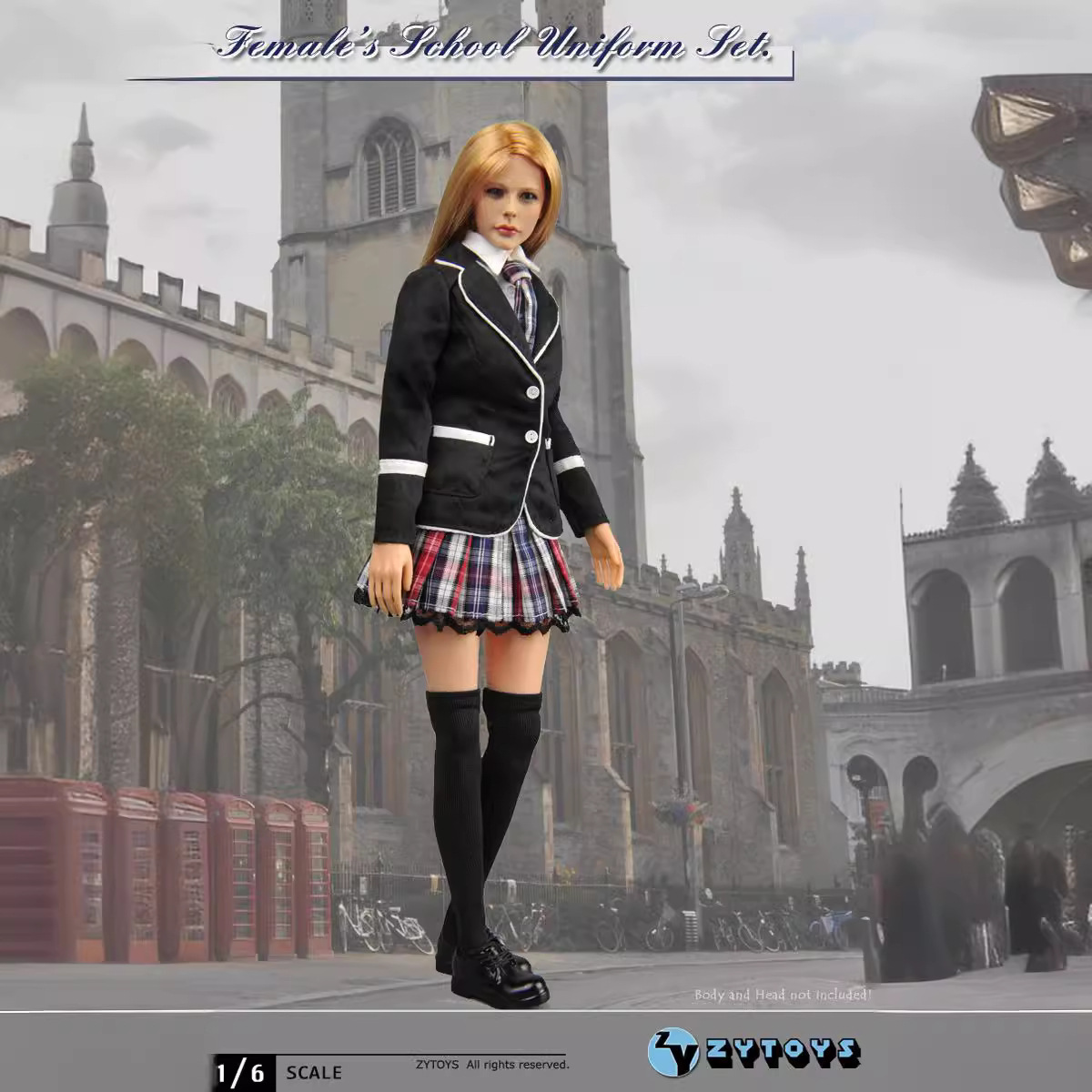 Zytoys 1/6 Female Clothing Student Shoes Student Socks Leather Shoes Doll Bjd Jk Doll 1/6 Scale Doll