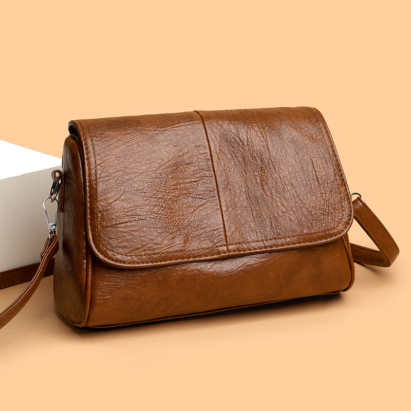 Large-Capacity Bag for Women, New Style Crossbody Bag, Commuter, High-End, Fashionable, Versatile, Soft Leather Shoulder Bag, Trendy Mom Bag