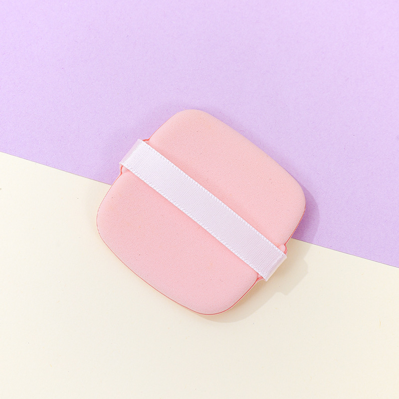 No coma polvo, polvo súper suave, seco y húmedo, base líquida, galletas cuadradas, esponja de maquillaje, cojín de aire de doble cara, borla de mantequilla