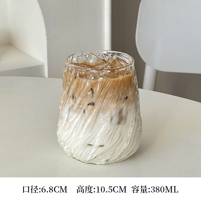 Taza de piña transparente Taza de jugo Taza de bebida fría Taza de agua simple Taza de una sola capa de vidrio para el hogar Taza de extracto frío