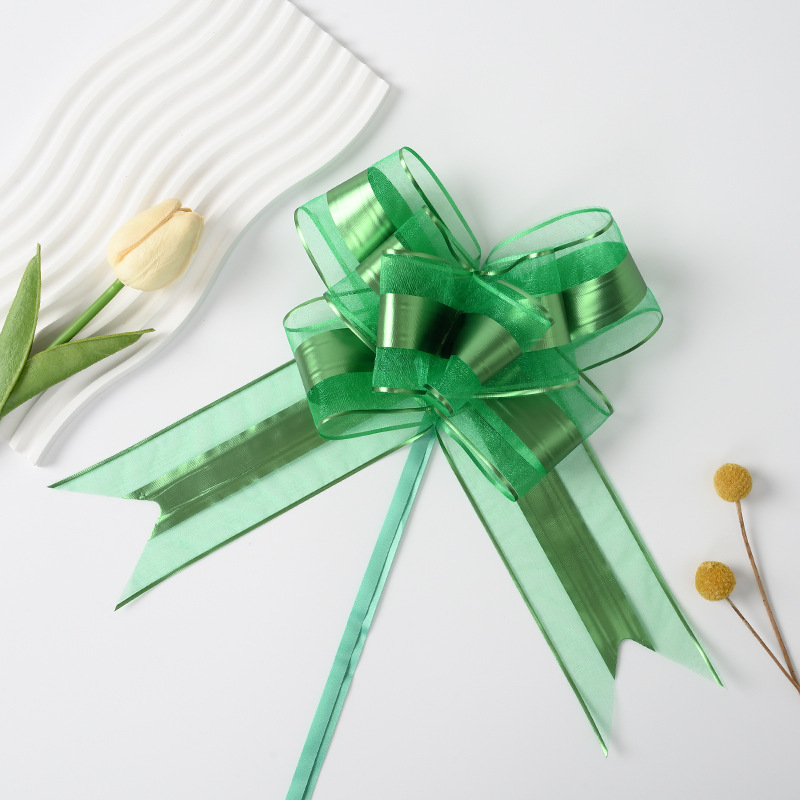 Transfronterizo grande 70 color metálico nieve arco brillante mano embalaje de regalos de flores de Navidad