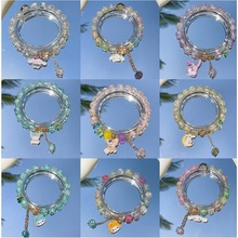 三丽鸥爆花水晶手工串珠手链女批发玉桂狗卡通学生手串送闺蜜情侣