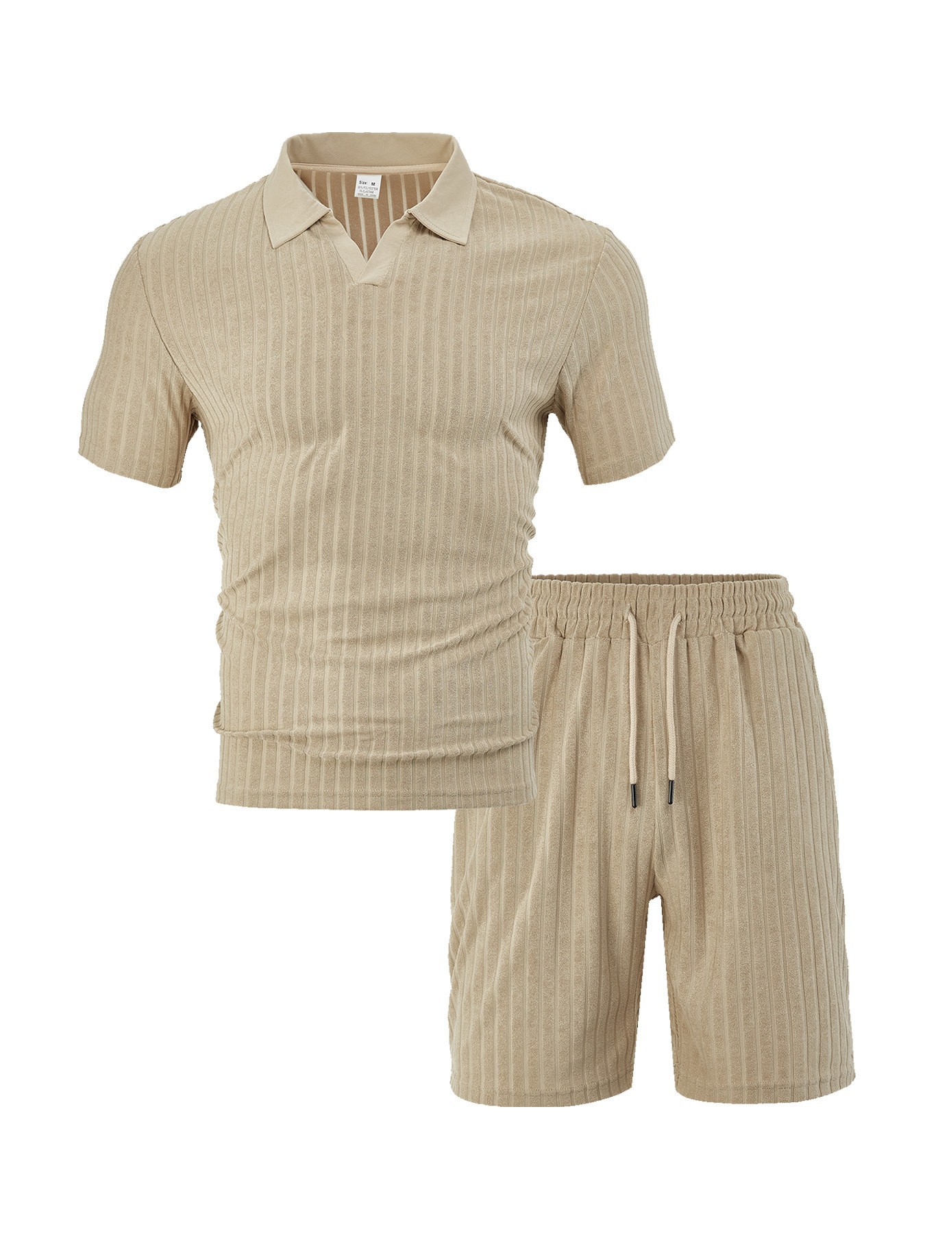 Nuevo transfronterizo de Europa y Estados Unidos para hombres verano nuevo tipo de piel transpirable tela jacquard rectas con solapa juego deportivo casual