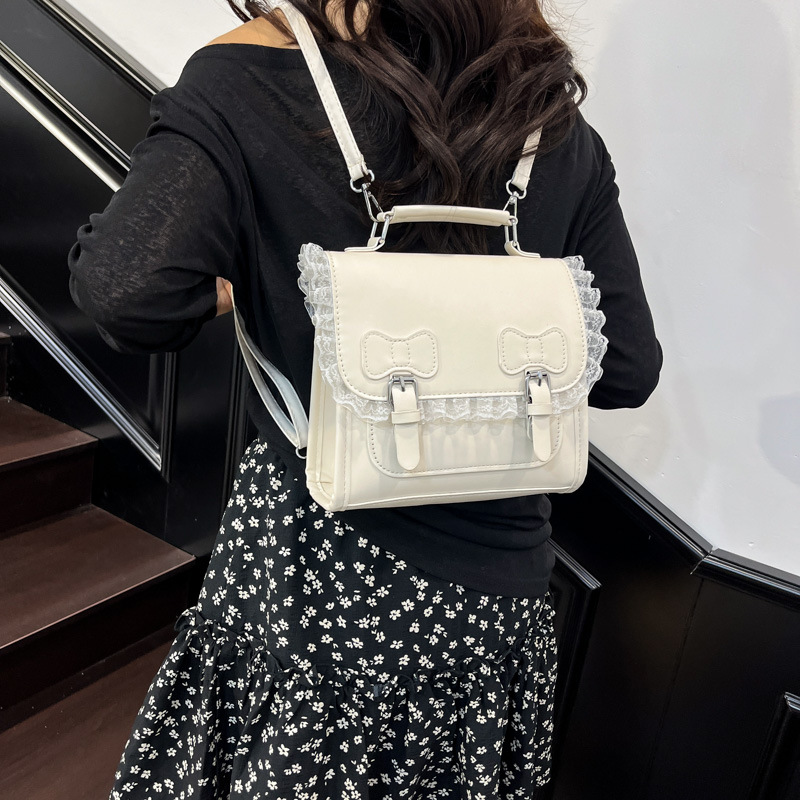 Academy Style Backpack For Women Versatile Small School Bag_voghion.com