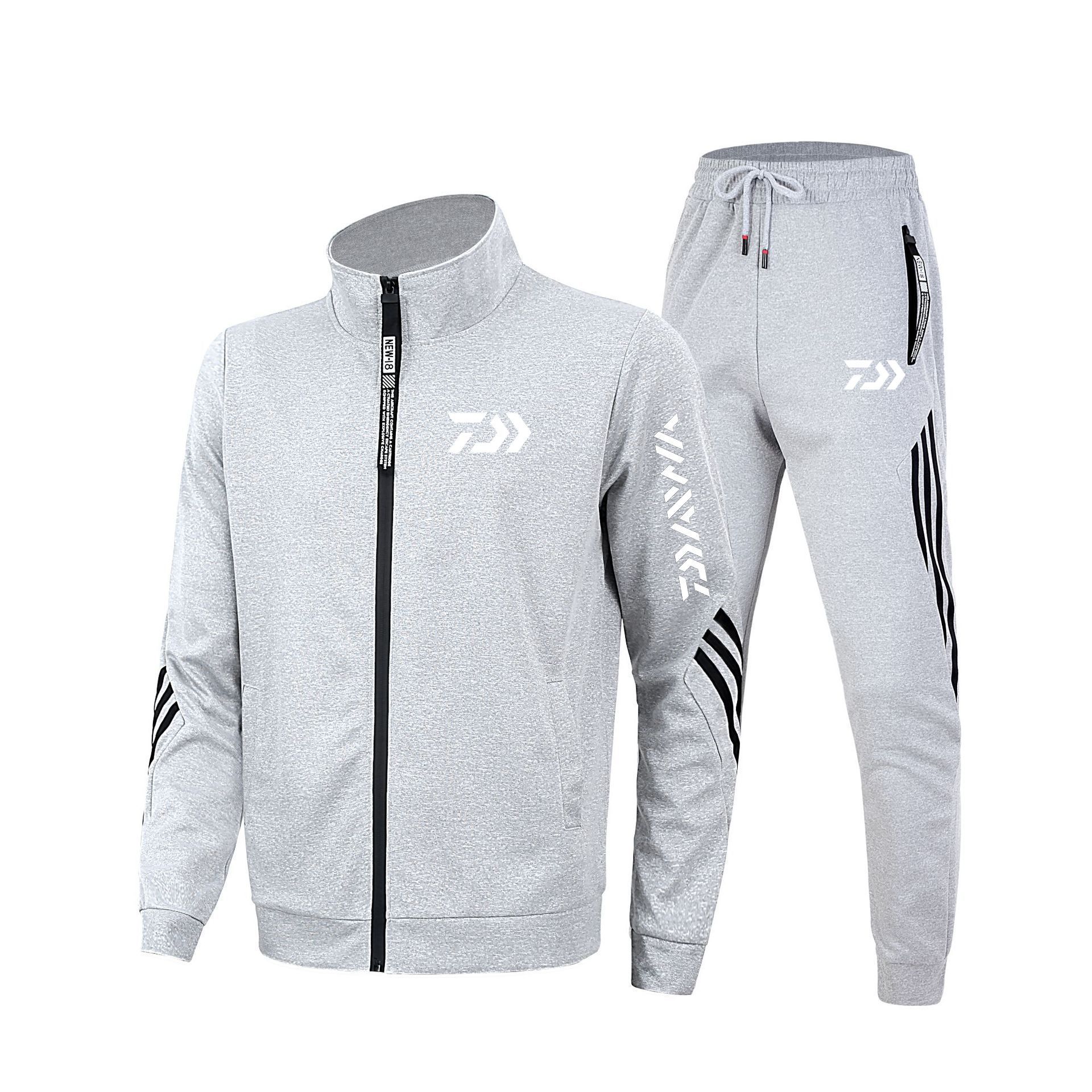 001 2023 Spring And Autumn New Men's Casual Zipper Jacket Unisex Outdoor Running Sports Set_voghion.com