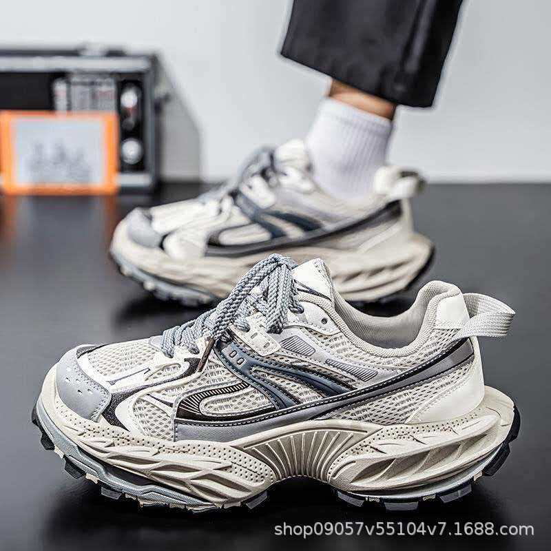 American-style men's shoes, popular on Instagram, thick-soled dad shoes, mesh fabric, ultra-lightweight sports casual shoes, running sneakers, fashionable