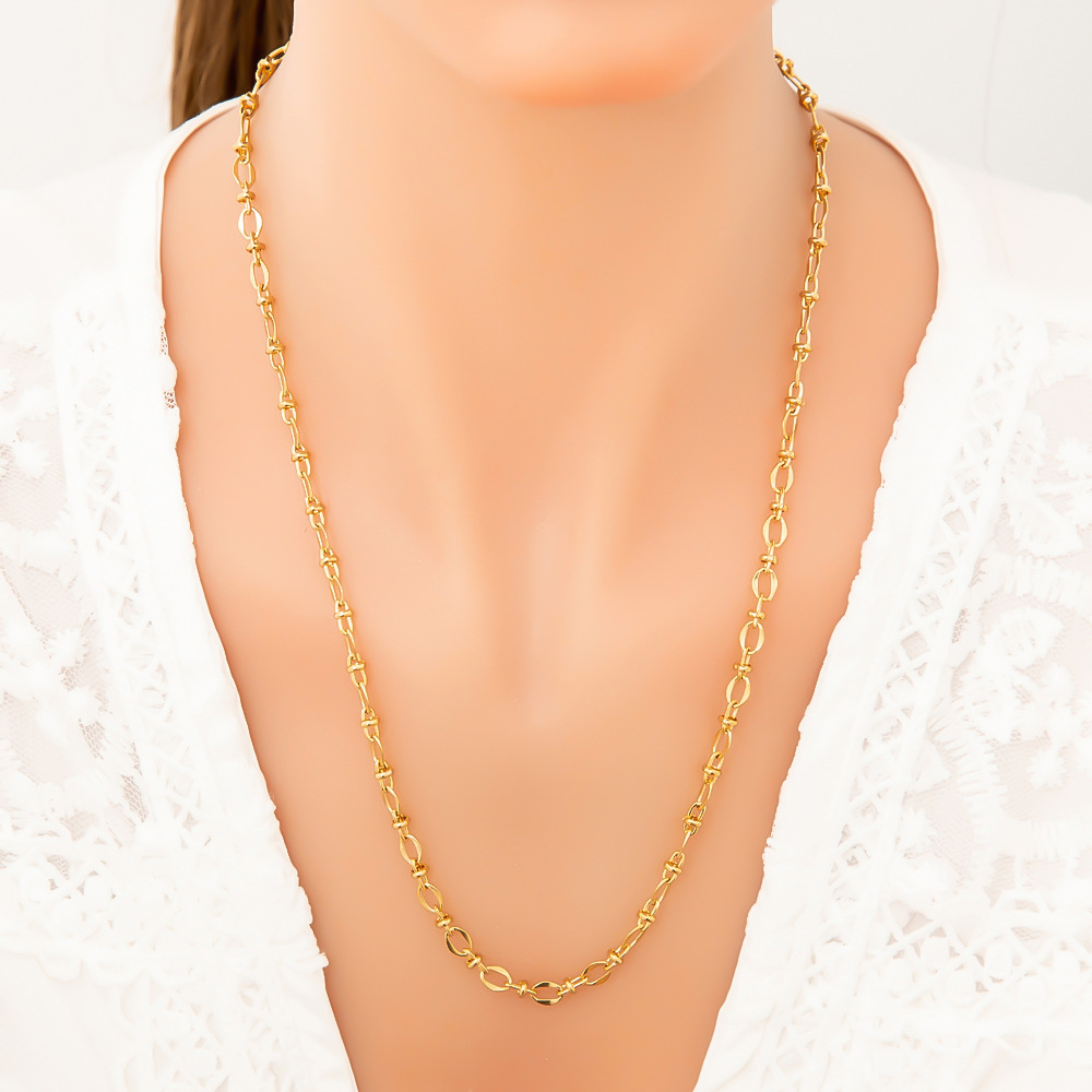 20g Weight PVD Coated Gold Plating Process Chain Jewelry Making Type 18K Real Gold Plated Plating Material cable chain Chain Type 1 Piece Quantity 304 Stainless Steel Material Geometric Pattern Simple Style Style Plating Craft 1 Piece 304 Stainless Steel Cable Chain Chain Necklace Chain 15