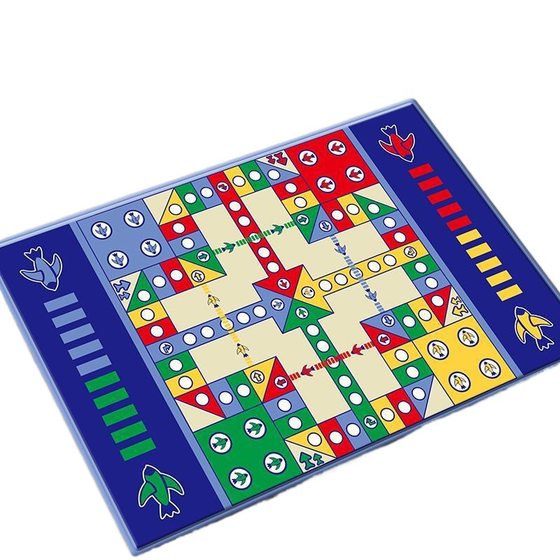 Carpet Flying Chess Children 6 to 12 Years Old Large Double-sided 2 in 1 Thickened Game Chess Crawling Mat 3 to 6 Years Old Toy