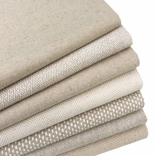 加厚粗纯棉麻亚麻布沙发布料面料桌布茶席背景摄影坐垫套DIY