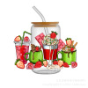 Fruit coffee transparent crystal, waterproof sticker