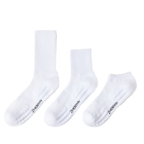 Pure Color Towel Bottom Ankle Socks for Girls and Boys, Autumn and Winter High-Cut Socks, Couple Matching Socks, Thick Mid-Calf Socks, Long Ankle Socks for Men, Sport Socks