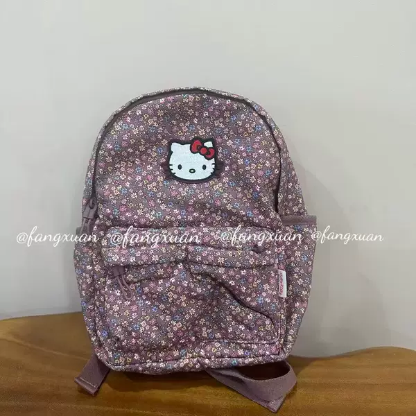 Cross-Border New Children's Kitty Pattern Floral Backpack, Fashionable Female Student School Bag, Cute Backpack