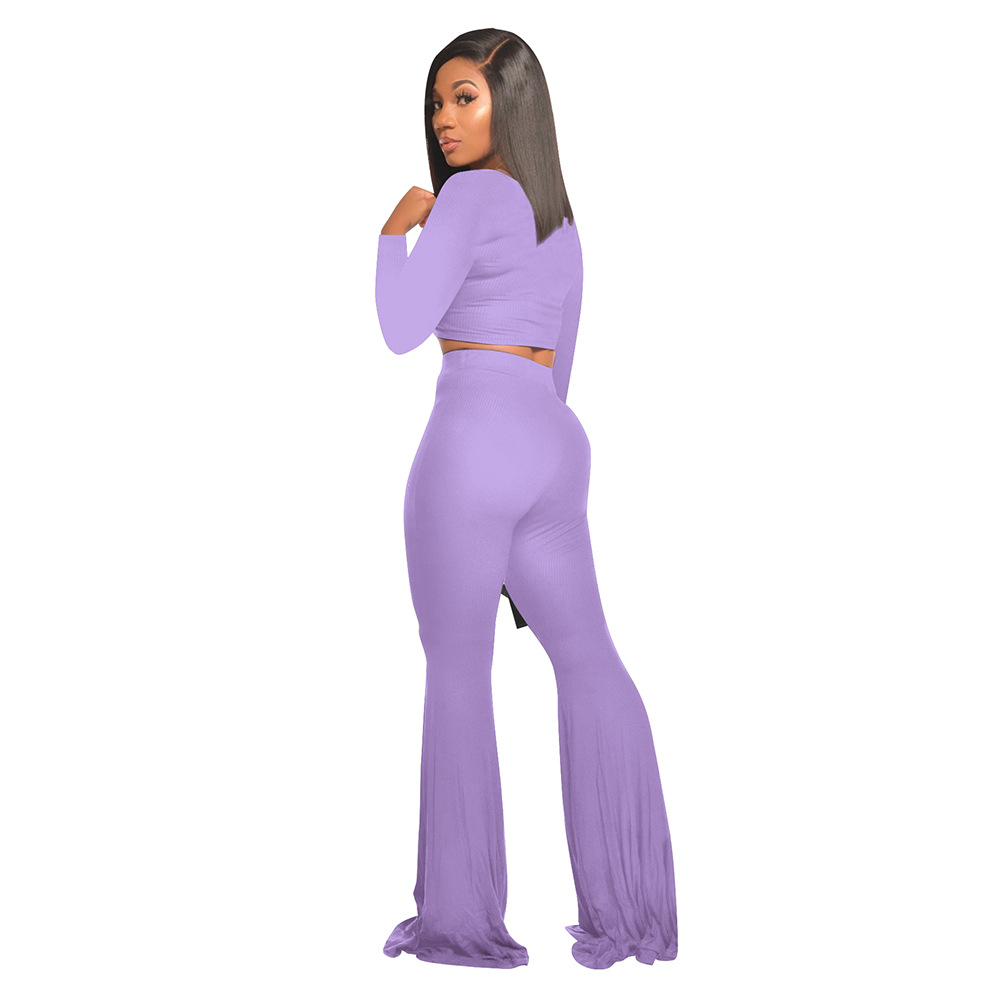 525g Weight Long Sleeve Sleeve Length Polyester Fabric Type Pant Co-ord Set Sets Type 2 Pieces Set Quantity Daily Occasion U Neck Neckline Slim Fit Type Solid Color Pattern Summer, Spring Season Women's Gender Printing Design Casual Style Daily Women's Casual Solid Color Polyester Printing Pant Co-ord Set Pants Sets 26