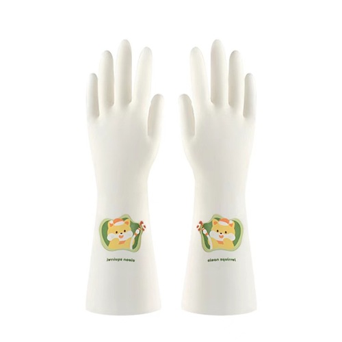 Nitrile Dishwashing Gloves for Women, Kitchen Home Use, Thick and Durable Type, Summer Rubber Skin, Waterproof for Housework and Laundry