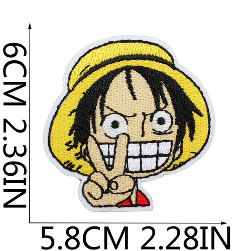 Xiaotian Japanese Anime Embroidered Patch Bag Decoration Pirate King Sticker Patch Computer Embroidery Zhangzi Cartoon Embroidery Piece