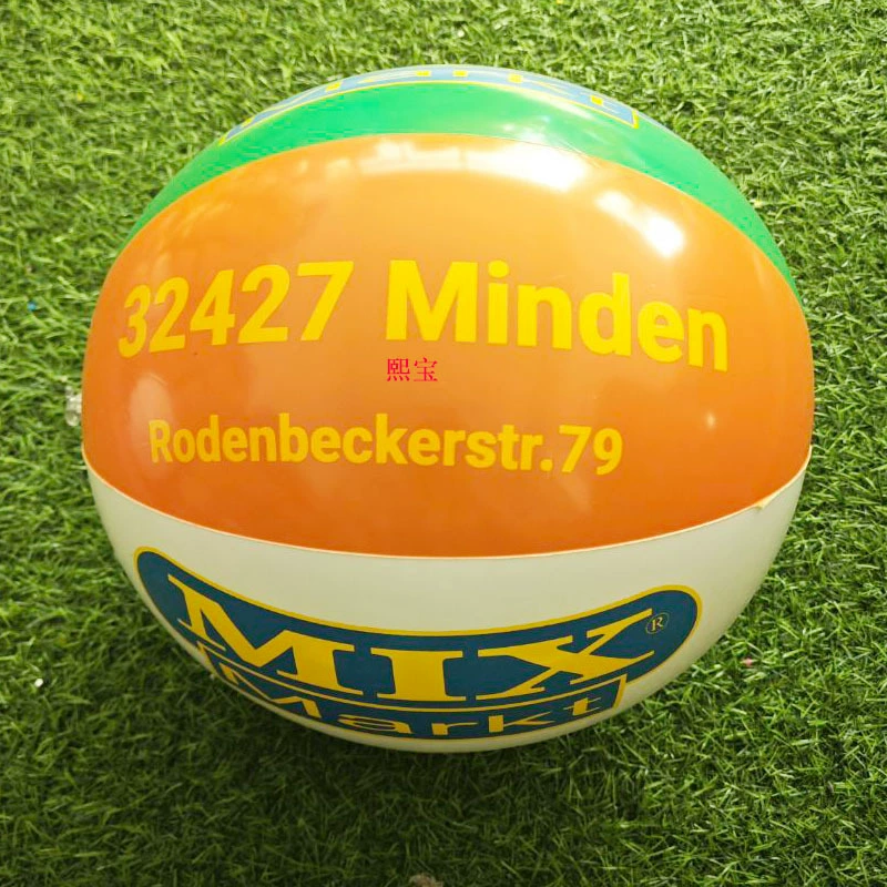 Шестикомпонентный надувной мяч из ПВХ, надувной пляжный фитнес-спортивный водный поло, индивидуальный дизайн