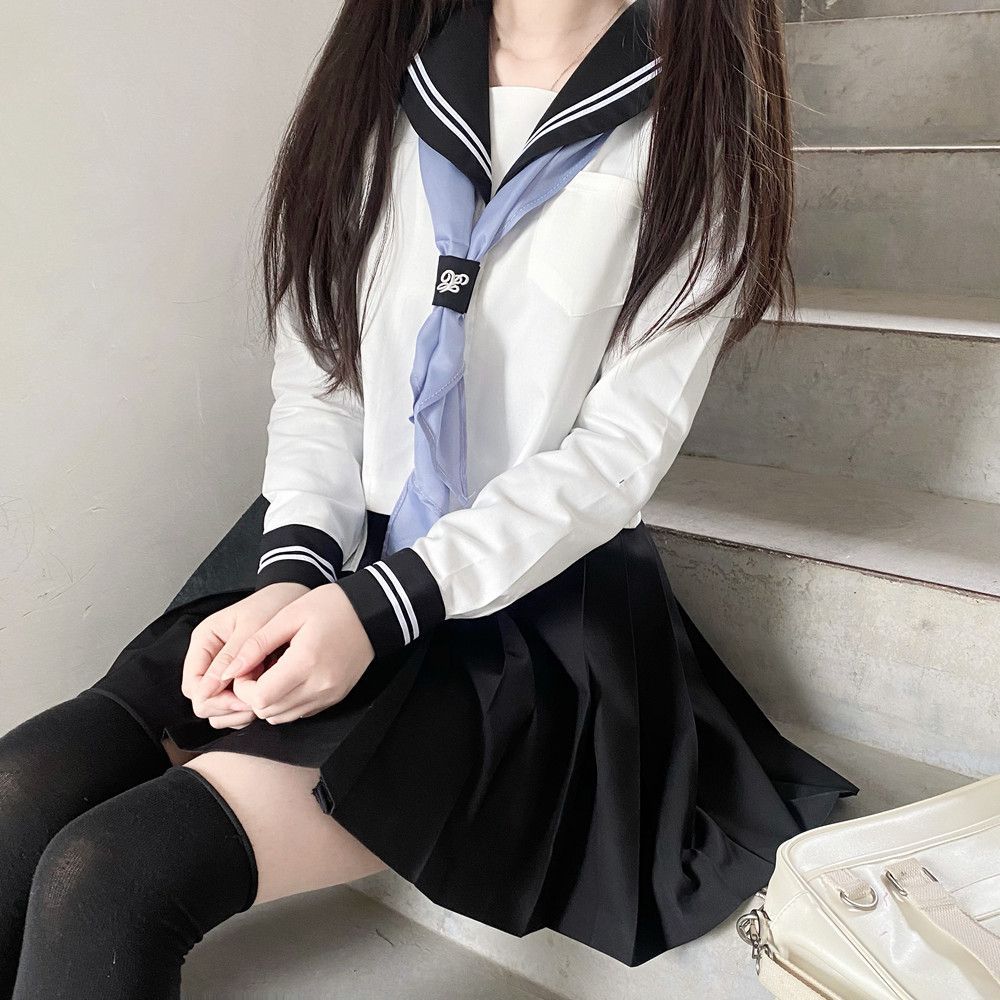 스팟 도매 오리지널 정통 JK 유니폼 기본 모델 흰색 2권 3권 다크 미들 슈트 세일러복
