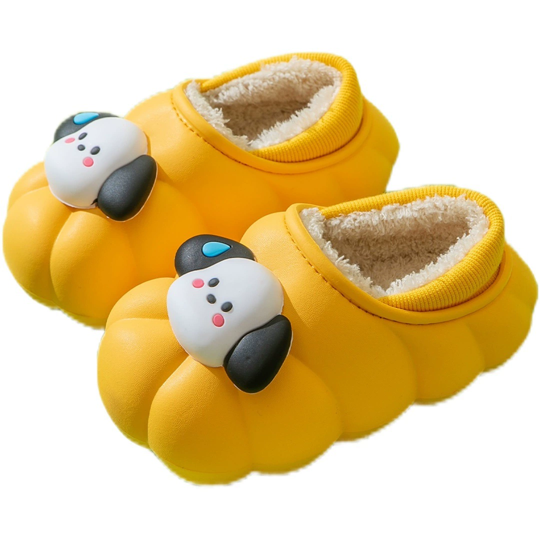 Детские хлопковые тапочки с теплым мягким дном, нескользящая непромокаемая зимняя хлопчатобумажная обувь с героями мультфильмов, прямая оптовая продажа с фабрики