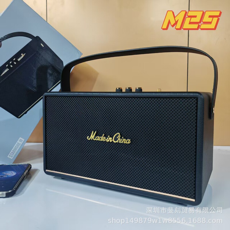 国境を越えた人気の M25 Bluetooth スピーカー S3 ポータブル レトロ木箱ポータブル屋外ワイヤレス重低音高価値|undefined