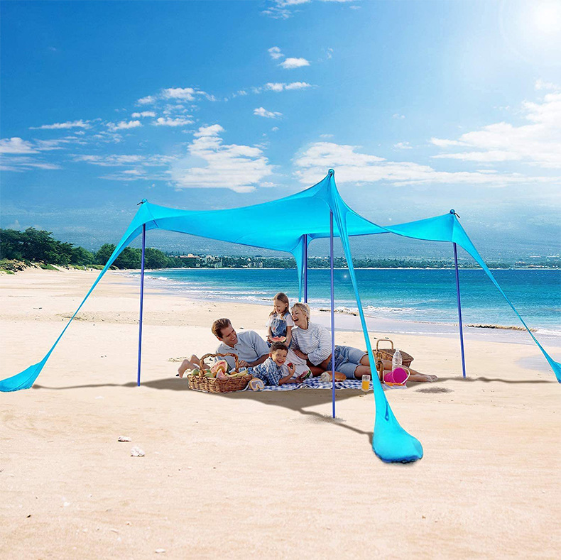 Cross-border Lycra sunshade tent, portable seaside beach vacation tent, outdoor camping sun protection canopy