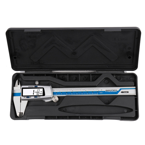 Cross-border ET52 blue stainless steel vernier caliper with fractional band digital display best-selling cross-border