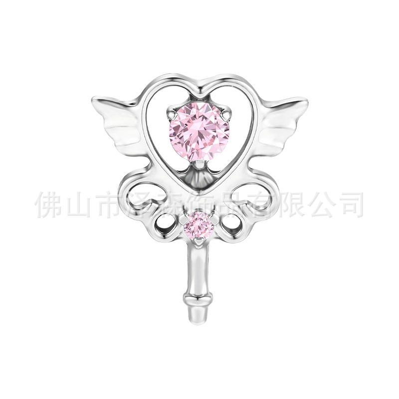 F136 Titanium Alloy Magic Wand Fairy Wand Earring - Ear Cartilage Lip Nail Tongue Piercing Jewelry Wholesale detail image 7