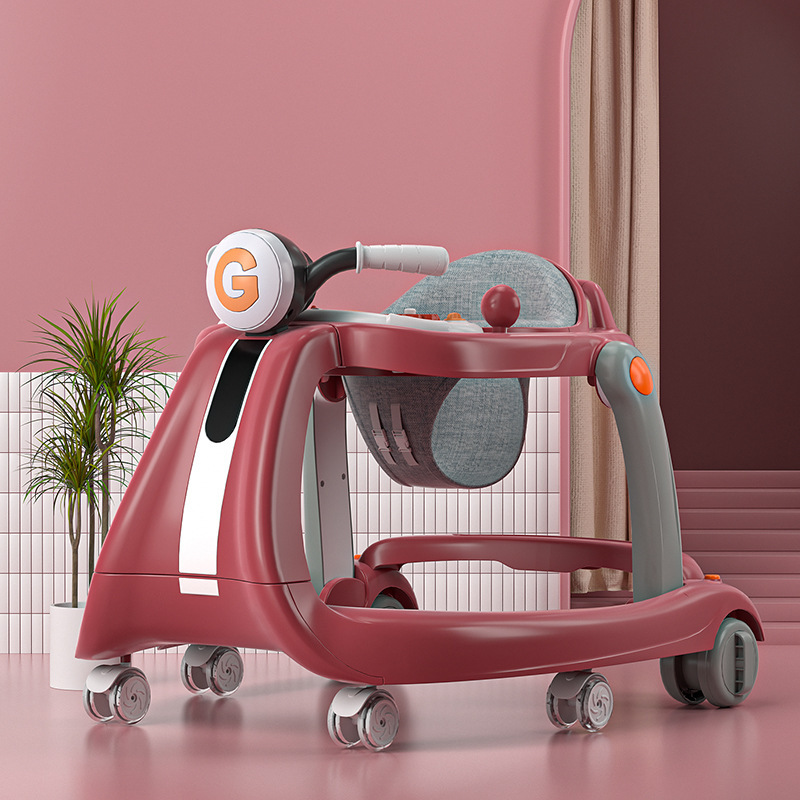Baby walker anti-o-leg children learning to drive boys and girls baby can push and sit baby walking anti-rollover
