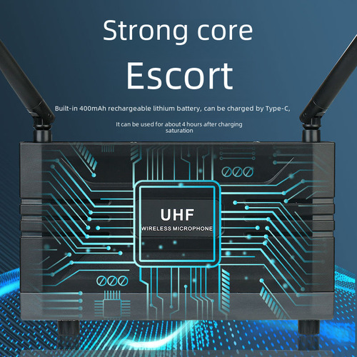 Cross-border wireless microphone one-to-two VHF home karaoke host KTV singing professional wireless dynamic microphone